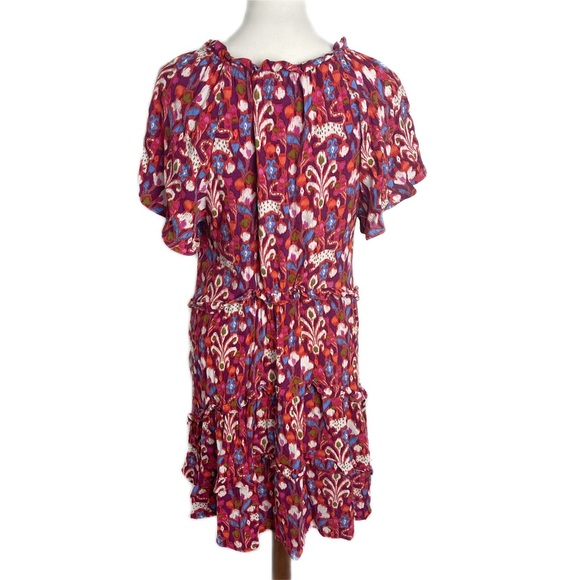 ANTHROPOLOGIE Red Boho Ikat Mini Dress - Picture 4 of 6